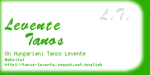 levente tanos business card